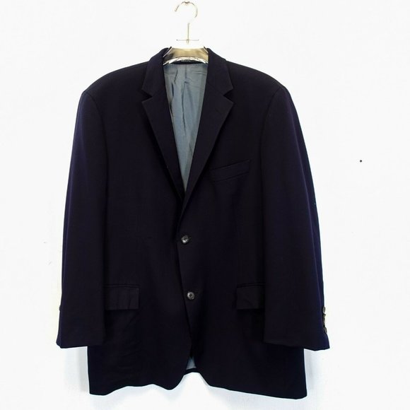 $543 HUGO BOSS USA Men's Wool Black Blazer 42 SMALL Coat Notched Single Breasted - Picture 2 of 11